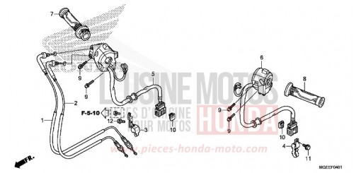 COMMUTATEUR/CABLE (VFR1200F) VFR1200FF de 2015